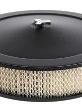 Trans-Dapt Performance MUSCLE CAR-STYLE Air Cleaner Set; 14 in. Diameter; 3 in. Tall- ASPHALT BLACK                                     - 8640 - Image 2