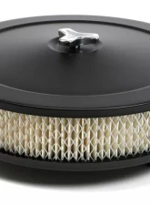 Trans-Dapt Performance MUSCLE CAR-STYLE Air Cleaner Set; 10 in. Diameter; 2-1/8 in. Tall- ASPHALT BLACK                                     - 8641 - Image 2