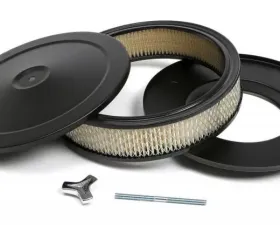 Trans-Dapt Performance MUSCLE CAR-STYLE Air Cleaner Set; 10 in. Diameter; 2-1/8 in. Tall- ASPHALT BLACK