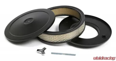 Trans-Dapt Performance MUSCLE CAR-STYLE Air Cleaner Set; 10 in. Diameter; 2-1/8 in. Tall- ASPHALT BLACK - 8641