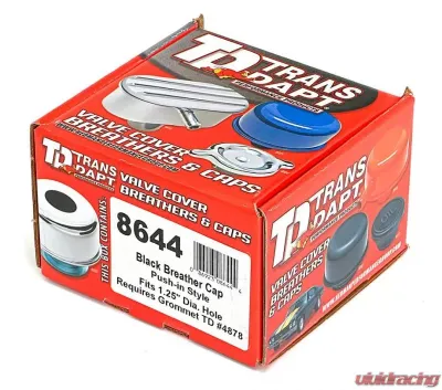 Trans-Dapt Performance PUSH-IN Breather Cap Only (no Grommet); 2-3/4 in. Overall DiameterASPHALT BLACK - 8644