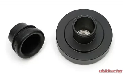 Trans-Dapt Performance PUSH-IN Style Oil Cap; 1-1/4 in. Neck- ASPHALT BLACK Powder Coated (ALUMINUM) - 8647