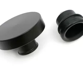 Trans-Dapt Performance PUSH-IN Style Oil Cap; 1-1/4 in. Neck- ASPHALT BLACK Powder Coated (ALUMINUM)