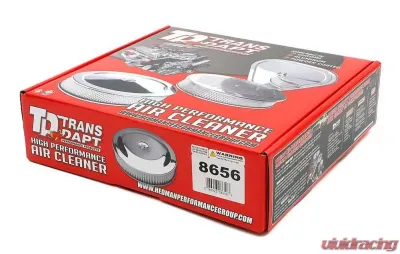 Trans-Dapt Performance AIR CLEANER - DOMINATOR - 14 in. X 3 in. FILTER - POWDER COAT ASPHALT BLACK - 8656