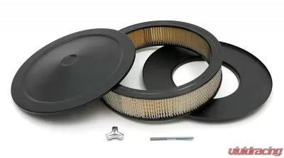 Trans-Dapt Performance AIR CLEANER - DOMINATOR - 14 in. X 3 in. FILTER - POWDER COAT ASPHALT BLACK - 8656