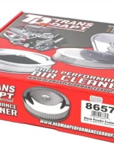 Trans-Dapt Performance AIR CLEANER - FLAT BASE- 14 in. X 3 in. FILTER - POWDER COAT ASPHALT BLACK                                     - 8657 - Image 4
