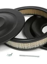 Trans-Dapt Performance AIR CLEANER - FLAT BASE- 14 in. X 3 in. FILTER - POWDER COAT ASPHALT BLACK                                     - 8657 - Image 4