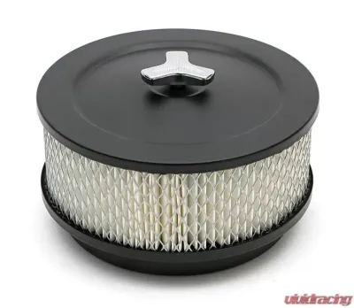 Trans-Dapt Performance AIR CLEANER - RAISED BASE - 6 3/8 in. X 2 1/2 in. FILTER - ASPHALT BLACK - 8658