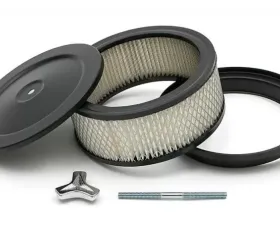 Trans-Dapt Performance AIR CLEANER - RAISED BASE - 6 3/8 in. X 2 1/2 in. FILTER - ASPHALT BLACK