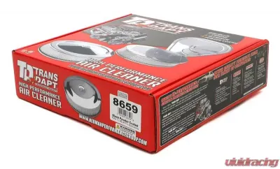 Trans-Dapt Performance ASPHALT BLACK POWDER COATED 14 in. X 4 in. AIR CLEANER - 8659