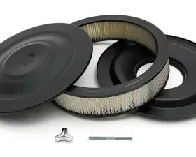 Trans-Dapt Performance ASPHALT BLACK POWDER COATED 14 in. X 4 in. AIR CLEANER