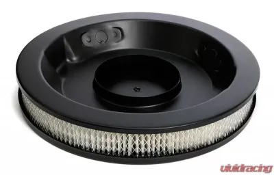 Trans-Dapt Performance ASPHALT BLACK POWDER COATED 14 in. RECESS BASE AIR CLEANER - 8660
