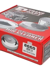 Trans-Dapt Performance ASPHALT BLACK POWDER COATED 14 in. RECESS BASE AIR CLEANER                                     - 8660 - Image 4
