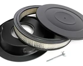 Trans-Dapt Performance ASPHALT BLACK POWDER COATED 14 in. RECESS BASE AIR CLEANER