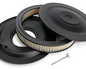 Trans-Dapt Performance ASPHALT BLACK POWDER COATED 14 in. X 3 1/4 in. AIR CLEANER