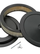 Trans-Dapt Performance ASPHALT BLACK POWDER COATED AIR CLEANER 14 X 3 OFFSET BASE                                     - 8662 - Image 5
