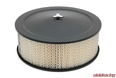 Trans-Dapt Performance ASPHALT BLACK POWDER COATED 14 in. x 6 in. MUSCLE CAR AIR CLEANER - 8663