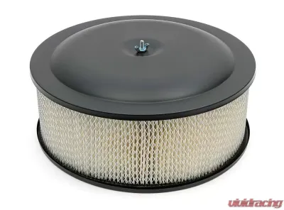 Trans-Dapt Performance ASPHALT BLACK POWDER COATED 14 in. X 6 in. RACING AIR CLEANER - 8665
