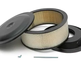 Trans-Dapt Performance ASPHALT BLACK POWDER COATED 14 in. X 6 in. RACING AIR CLEANER