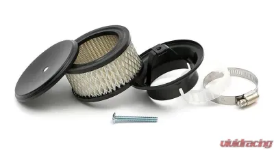 Trans-Dapt Performance ASPHALT BLACK POWDER COATED 4 in. X 2-5/8 in. DEEP DISH AIR CLEANER - 8666