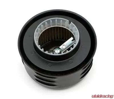 Trans-Dapt Performance ASPHALT BLACK POWDER COATED 4-5/8 in. LOUVERED AIR CLEANER - 8667