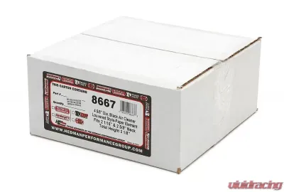 Trans-Dapt Performance ASPHALT BLACK POWDER COATED 4-5/8 in. LOUVERED AIR CLEANER - 8667