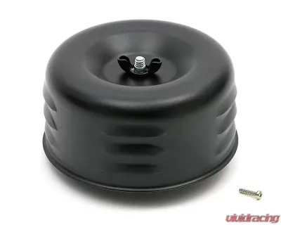 Trans-Dapt Performance ASPHALT BLACK POWDER COATED 4-5/8 in. LOUVERED AIR CLEANER - 8667