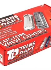 Trans-Dapt Performance CHEVY 396 LOGO TALL ASPHALT BLACK POWDER COATED VALVE COVERS                                     - 8675 - Image 4