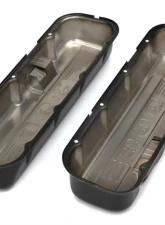 Trans-Dapt Performance CHEVY 396 LOGO TALL ASPHALT BLACK POWDER COATED VALVE COVERS                                     - 8675 - Image 3