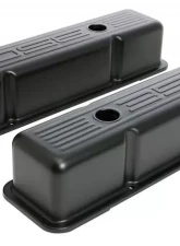 Trans-Dapt Performance CHEVY 350 LOGO TALL ASPHALT BLACK POWDER COATED VALVE COVERS                                     - 8677 - Image 4