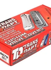 Trans-Dapt Performance CHEVY 327 LOGO TALL ASPHALT BLACK POWDER COATED VALVE COVERS                                     - 8679 - Image 4