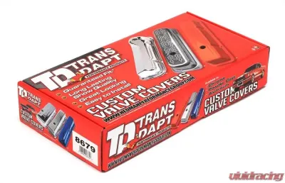 Trans-Dapt Performance CHEVY 327 LOGO TALL ASPHALT BLACK POWDER COATED VALVE COVERS - 8679