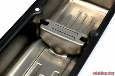 Trans-Dapt Performance CHEVY 327 LOGO SHORT ASPHALT BLACK POWDER COATED VALVE COVERS - 8680