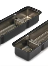 Trans-Dapt Performance CHEVY 327 LOGO SHORT ASPHALT BLACK POWDER COATED VALVE COVERS                                     - 8680 - Image 3