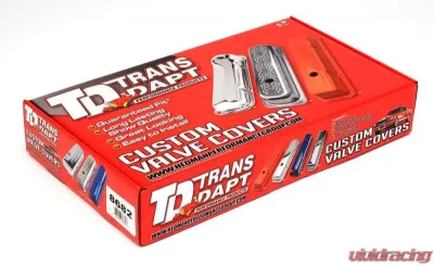 Trans-Dapt Performance CHEVY 454 LOGO SHORT ASPHALT BLACK POWDER COATED VALVE COVERS - 8682