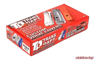 Trans-Dapt Performance CHEVY 283-400 TALL ASPHALT BLACK POWDER COATED VALVE COVERS- UNBAFFLED - 8684