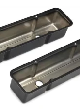 Trans-Dapt Performance CHEVY 283-400 TALL ASPHALT BLACK POWDER COATED VALVE COVERS- UNBAFFLED                                     - 8684 - Image 3