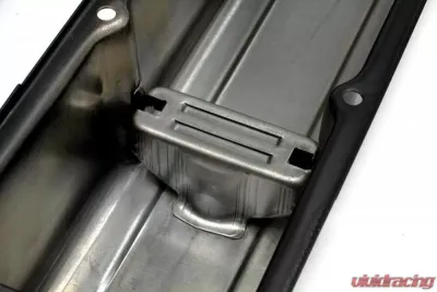 Trans-Dapt Performance CHEVY 283-400 TALL ASPHALT BLACK POWDER COATED BAFFLED VALVE COVERS - 8686