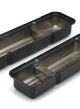 Trans-Dapt Performance CHEVY 283-400 SHORT ASPHALT BLACK POWDER COATED VALVE COVERS; BAFFLED                                     - 8688 - Image 3