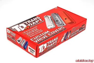 Trans-Dapt Performance CHEVY 396-502 TALL ASPHALT BLACK POWDER COATED VALVE COVERS- UNBAFFLED - 8690