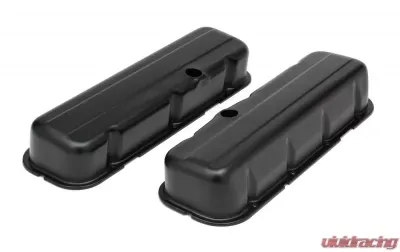 Trans-Dapt Performance CHEVY 396-502 TALL ASPHALT BLACK POWDER COATED VALVE COVERS- UNBAFFLED - 8690