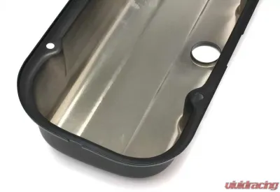 Trans-Dapt Performance CHEVY 396-502 SHORT ASPHALT BLACK POWDER COATED VALVE COVERS- UNBAFFLED - 8691