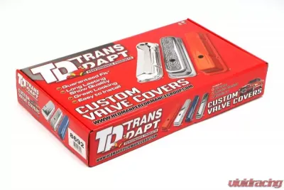 Trans-Dapt Performance CHEVY 396-502 TALL ASPHALT BLACK POWDER COATED BAFFLED VALVE COVERS - 8692