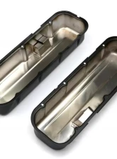 Trans-Dapt Performance CHEVY 396-502 TALL ASPHALT BLACK POWDER COATED BAFFLED VALVE COVERS                                     - 8692 - Image 3