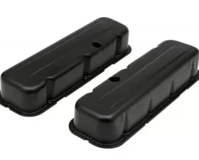 Trans-Dapt Performance CHEVY 396-502 TALL ASPHALT BLACK POWDER COATED BAFFLED VALVE COVERS