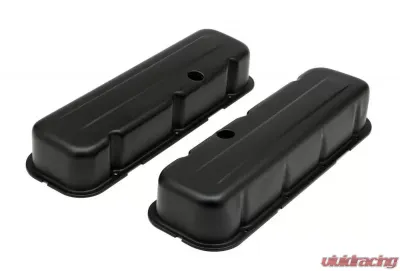 Trans-Dapt Performance CHEVY 396-502 TALL ASPHALT BLACK POWDER COATED BAFFLED VALVE COVERS - 8692