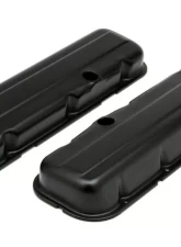 Trans-Dapt Performance CHEVY 396-502 SHORT ASPHALT BLACK POWDER COATED BAFFLED VALVE COVERS                                     - 8693 - Image 4