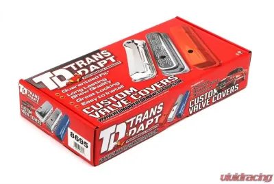 Trans-Dapt Performance GM 3.8L V6 ASPHALT BLACK POWDER COATED VALVE COVERS - 8695