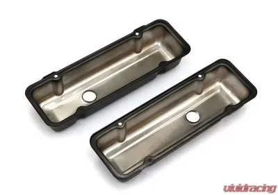 Trans-Dapt Performance GM 3.8L V6 ASPHALT BLACK POWDER COATED VALVE COVERS - 8695