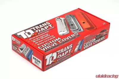 Trans-Dapt Performance GM 4.3L V6 ASPHALT BLACK POWDER COATED VALVE COVER CAPS - 8696